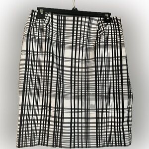 Black and White Pencil Skirt